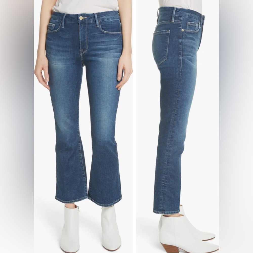 Frame Denim Le Crop Mini Boot Mid Rise Bootcut Jeans Size 31